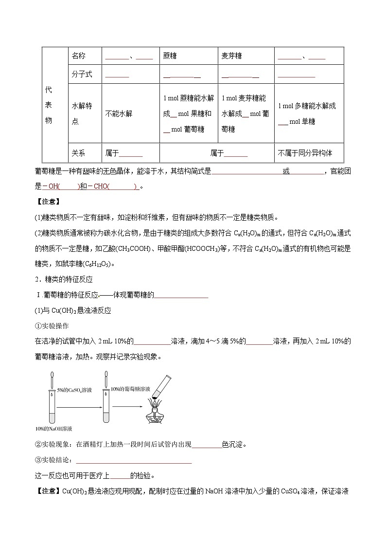 第17讲 基本营养物质 有机高分子材料(原卷版)第2页