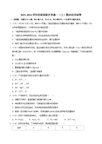 2023-2024学年河南省新乡市高一（上）期末化学试卷