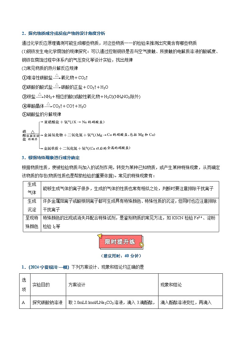热点题型05 实验方案设计与评价-2025年高考化学 热点 重点 难点 专练(西北四省专用)(解析版)第2页