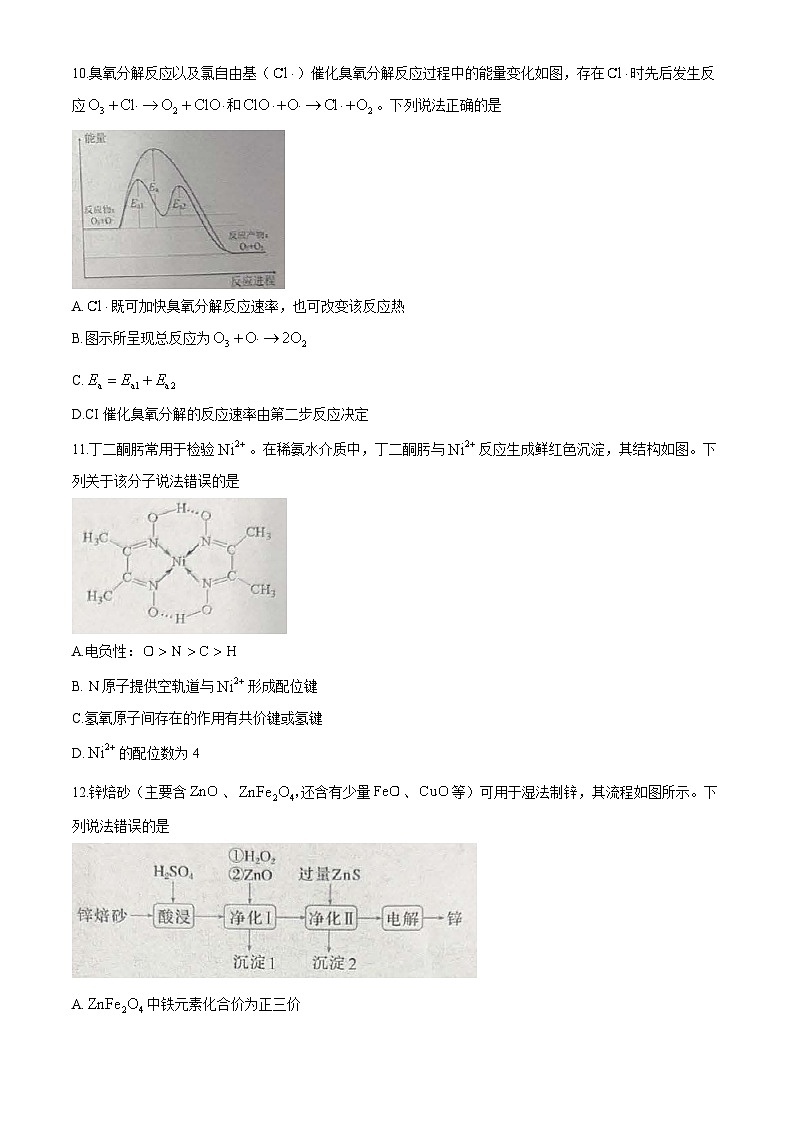 2025南充高三上学期一诊考试化学无答案第3页