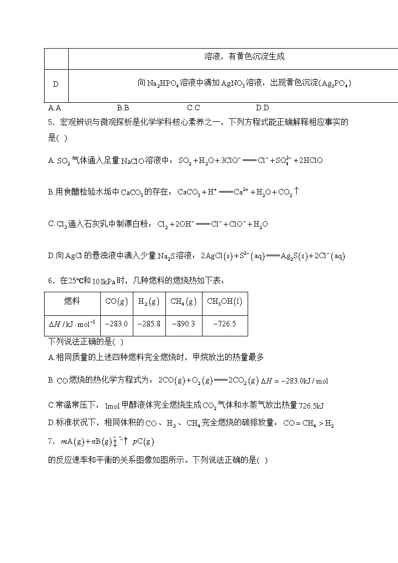 贵州省名校协作体2024-2025学年高二上学期12月期中联考化学试卷(含答案)第2页