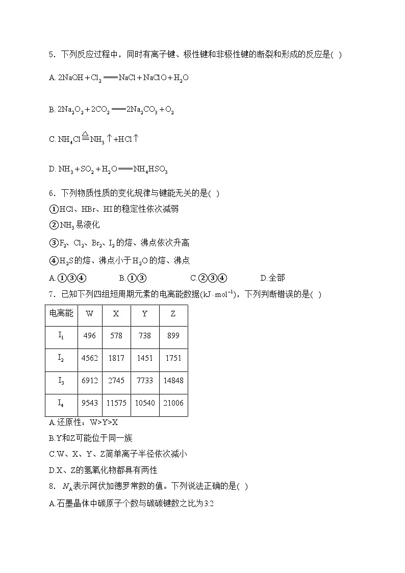 四川省仁寿第一中学校南校区2024-2025学年高三上学期11月期中考试化学试卷(含答案)第2页