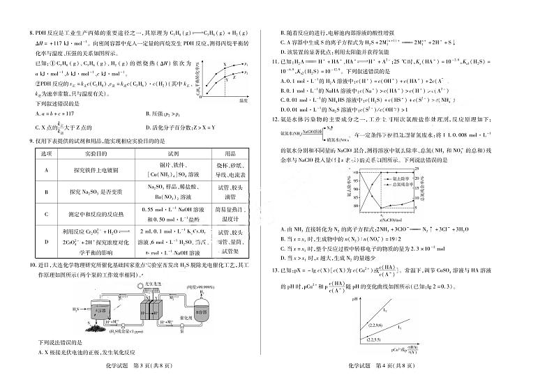 安徽省天一大联考2025届高三上学期12月联考-化学试题+答案第2页