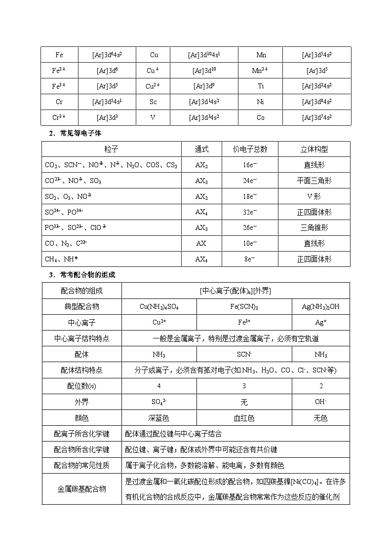 重难点08 原子、分子、晶体结构与性质-2025年高考化学 热点 重点 难点 专练(浙江专用)(原卷版)第2页