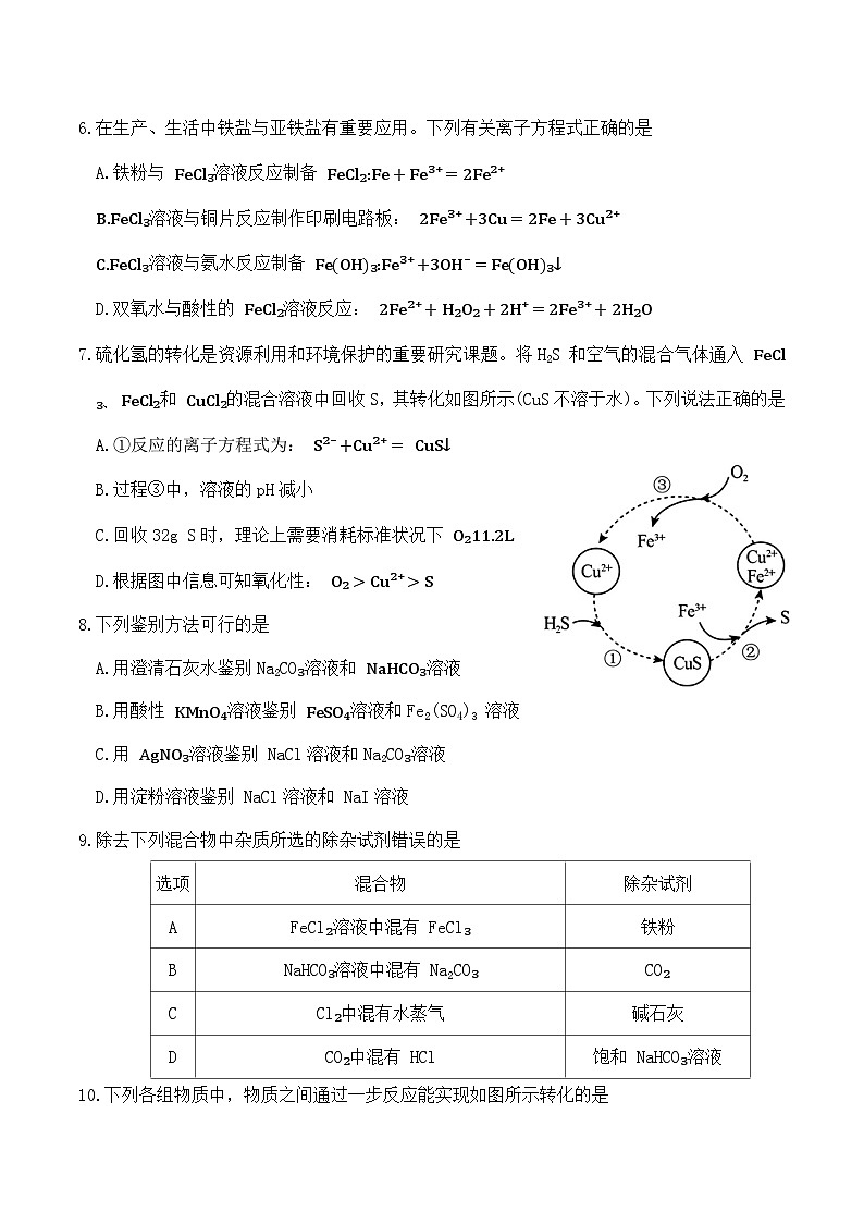 广东省高州市第一中学2024-2025学年高一上学期12月月考化学试卷第2页