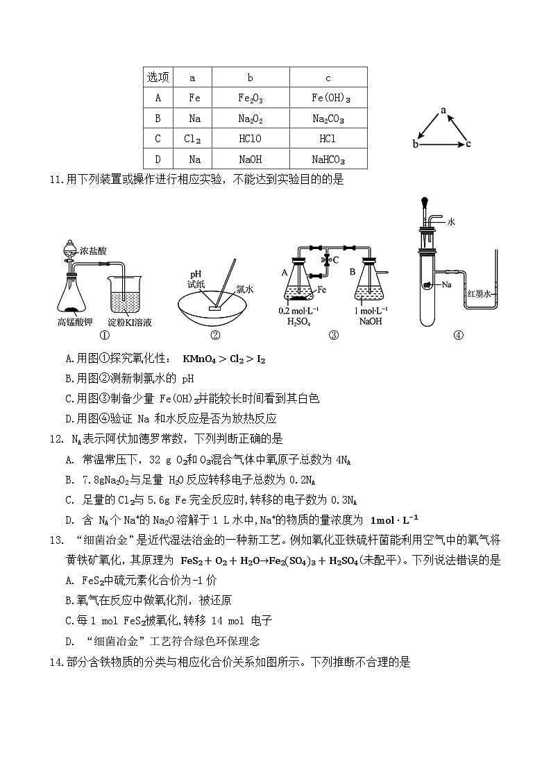 广东省高州市第一中学2024-2025学年高一上学期12月月考化学试卷第3页