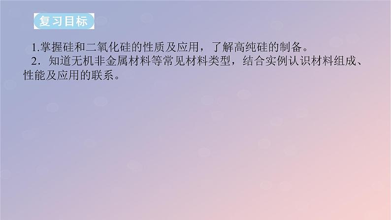 2025版高考化学全程一轮复习第24讲硅无机非金属材料课件第2页
