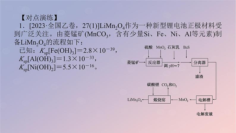 2025版高考化学全程一轮复习第56讲化学工艺流程题的解题策略课件第7页
