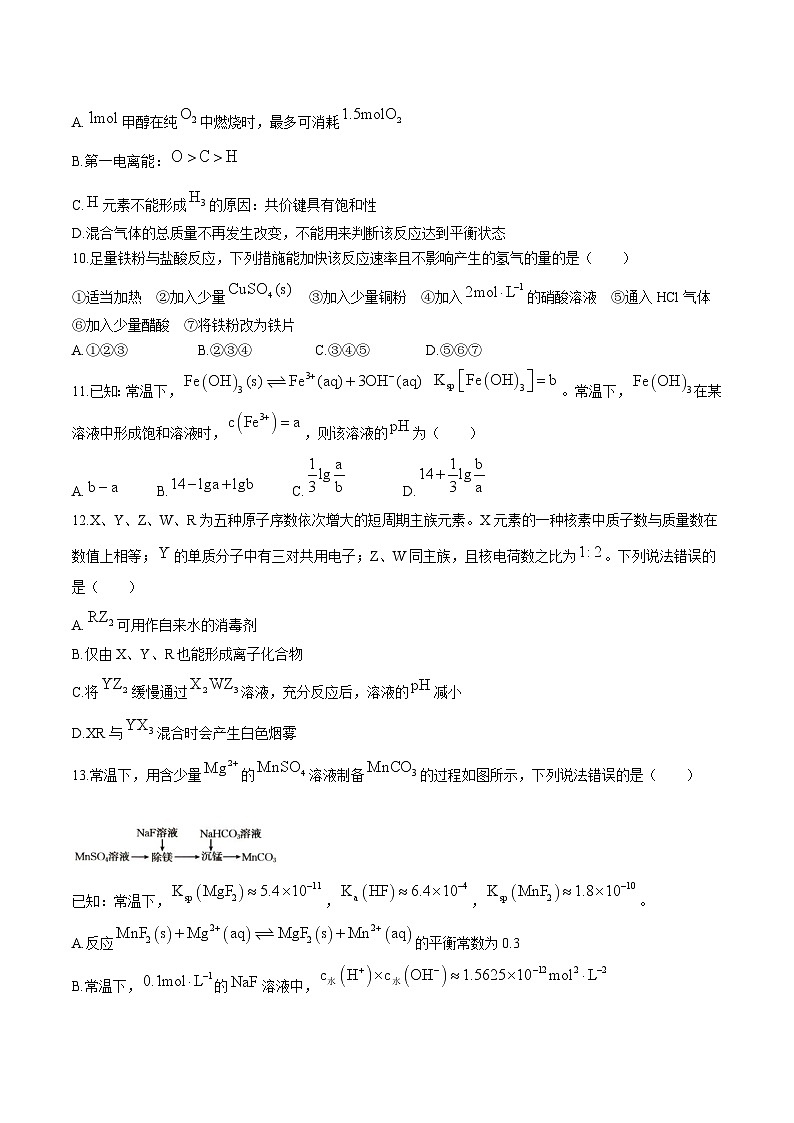 辽宁省抚顺市省重点高中六校协作体2024-2025学年高二上学期期末考试化学试卷(Word版附解析)第3页