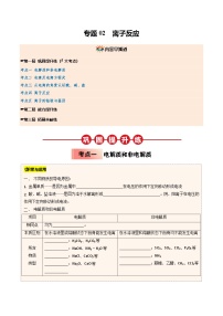 ③寒假提升练-专题02 离子反应(学生版)-2025年高一化学寒假衔接讲练 (人教版)