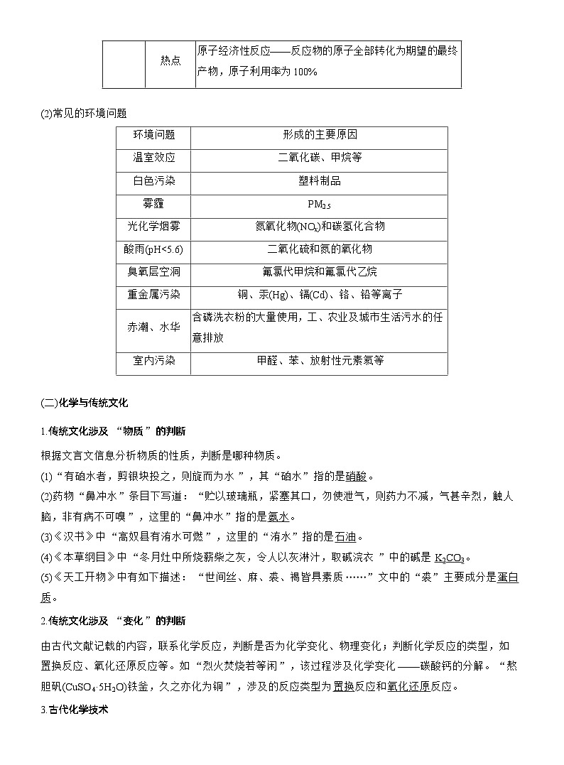 专题二 选择题专攻1 化学与STSE、传统文化--2025年高考化学大二轮专题复习(教师版)第3页