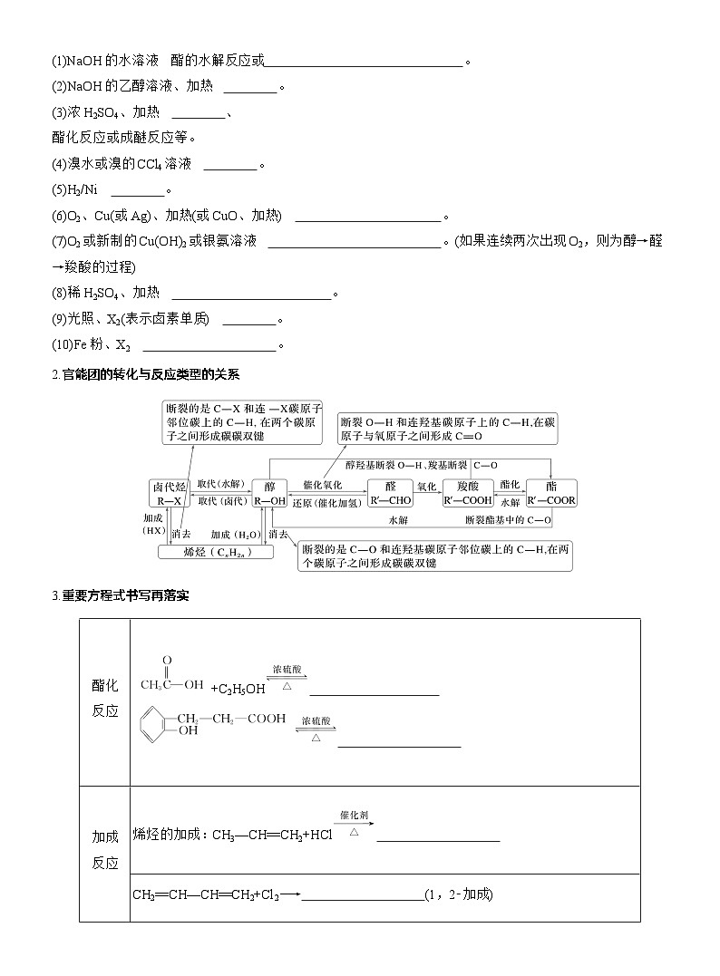 专题八 主观题突破1 有机物的命名、官能团、有机反应类型及结构简式、方程式的书写--2025年高考化学大二轮专题复习(学生版)第3页