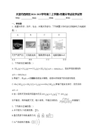 天津市西青区2024-2025学年高二上学期1月期末考试化学试卷(含答案)