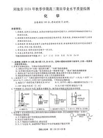 河池市2024年秋季学期高三上学期期末学业水平质量检测化学+答案