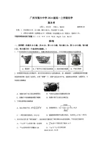 广东省广州市第六中学2024-2025学年高一上学期1月期末考试化学试题
