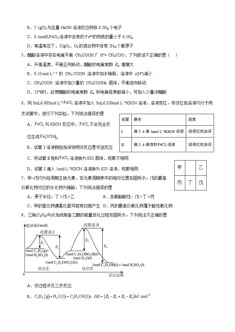 四川省泸州高级中学2024-2025学年高二上学期1月期末考试化学试卷(Word版附答案)第2页