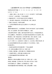 山东省德州市2024-2025学年高一上学期校际联考月考i化学试卷（解析版）