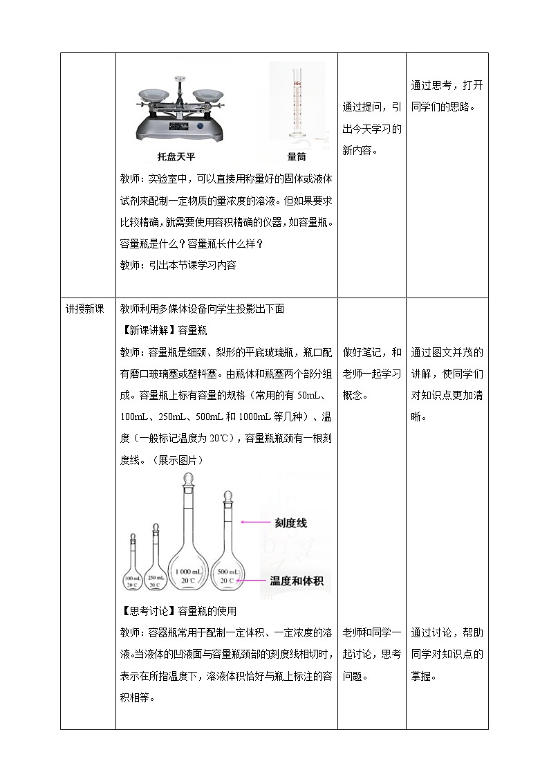 人教版 (2019)高中化學(xué) 必修 第一冊(cè) 第二章《配制一定物質(zhì)的量濃度的溶液》教案第2頁