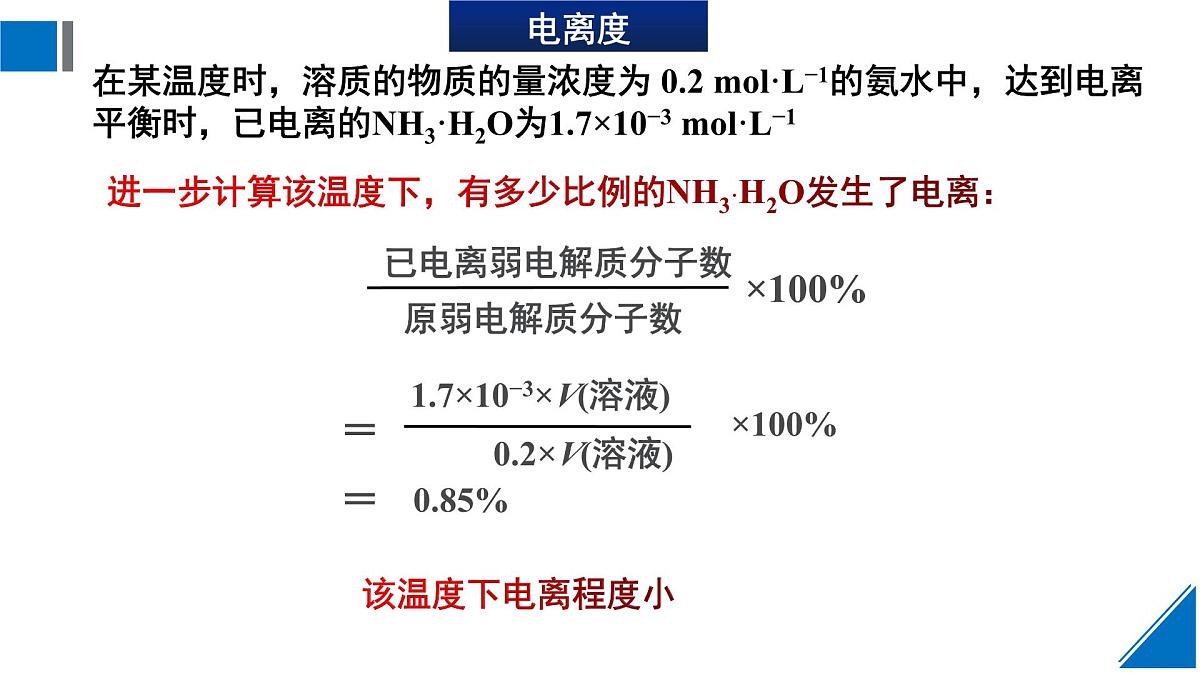 人教版高中化学选择性必修1 3-1《课时2 电离平衡常数》课件第6页