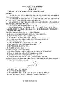 山西省衡水金卷2025届高三下学期开学考-化学试题+答案