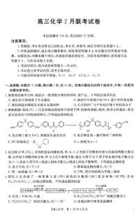 2025届福建宁德市部分学校高三下学期开学考试化学试题（含答案）