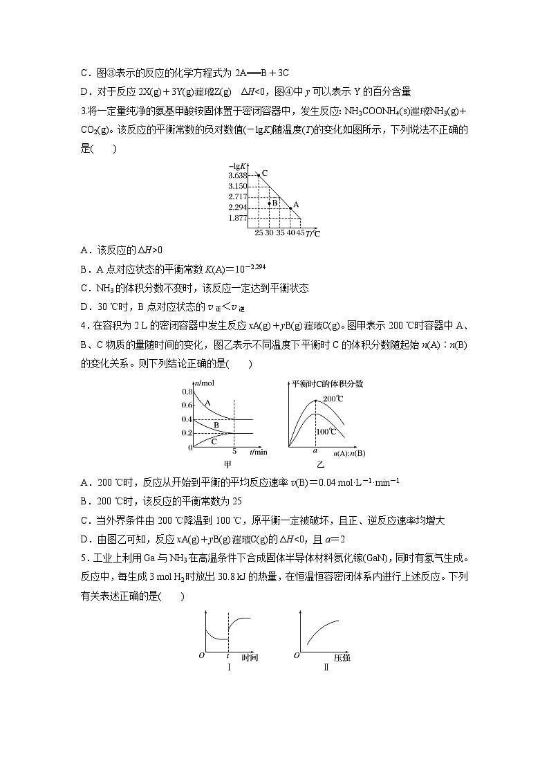 第二章 第二节 第7课时 化学反应速率与平衡图像(2)(专练)第2页