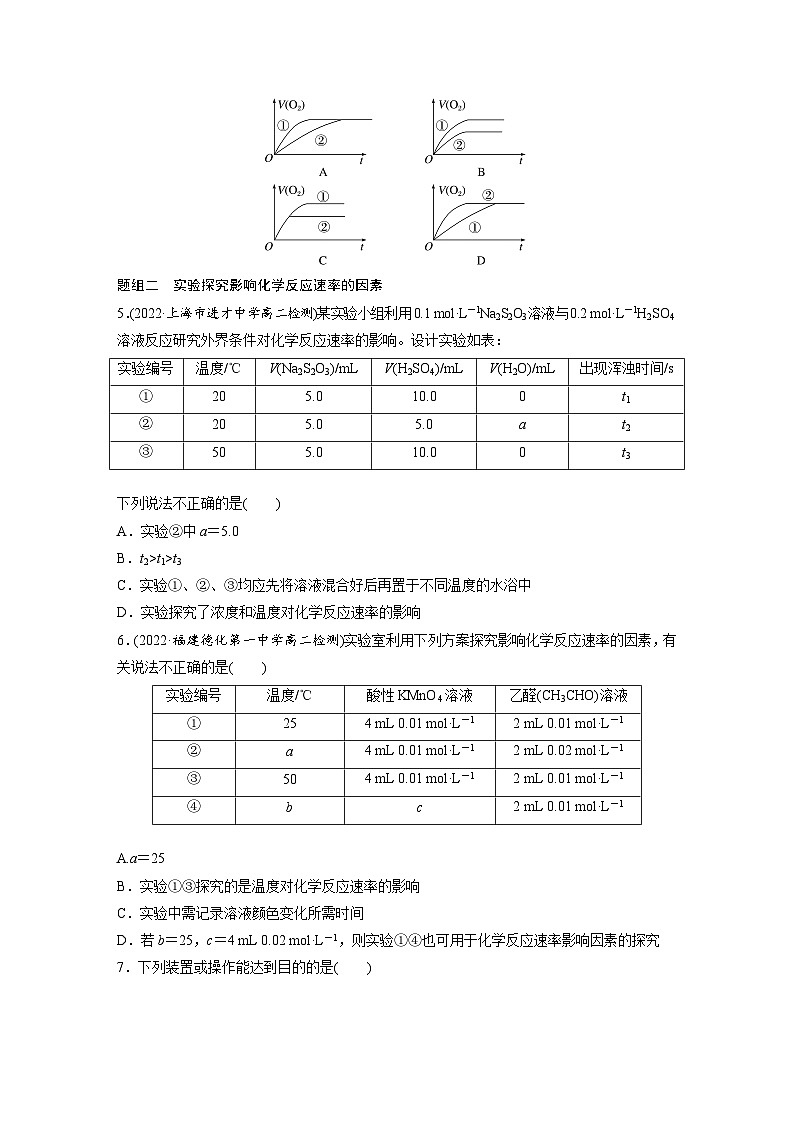 第二章 第一节 第2课时 影响化学反应速率的因素(专练)第2页