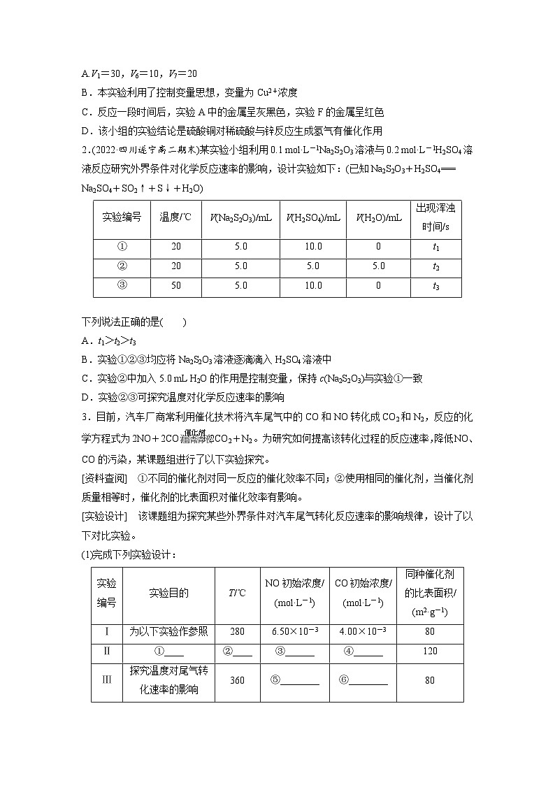 第二章 第一节 第4课时 反应机理、变量控制与图像分析(学习笔记)第3页