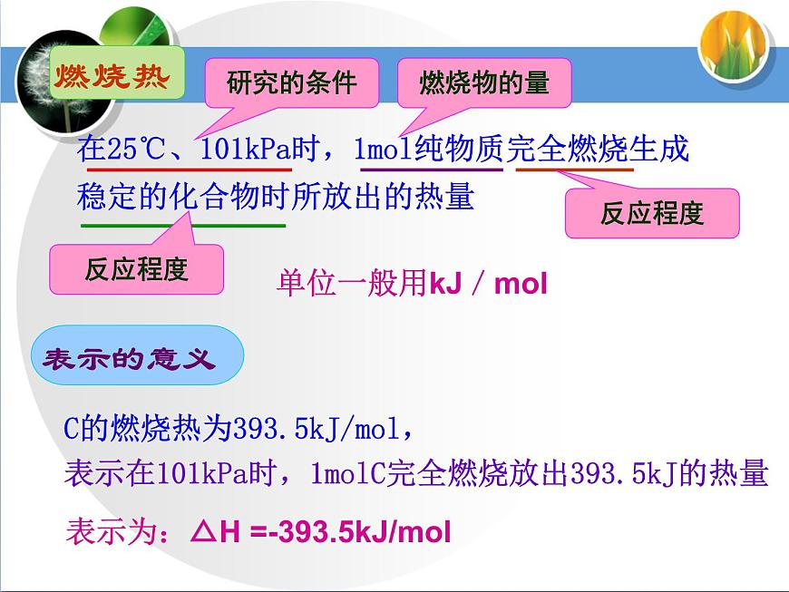 人教版 (新課標(biāo))高中化學(xué)選修4 1-2《燃燒熱__能源》課件第3頁