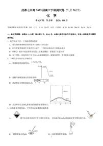 四川成都七中2025届高三下学期3月测试化学试卷+答案