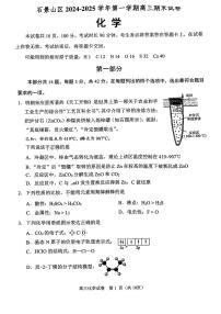 2025北京石景山高三（上）期末化学试卷（有答案）