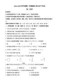 江苏省盐城市东台市2024-2025学年高一上学期期末考试化学试题（原卷版+解析版）