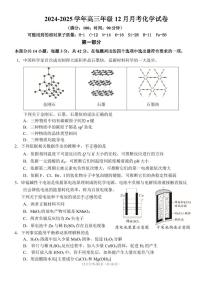 2024北京一七一中高三上12月月考化学试卷（有答案）