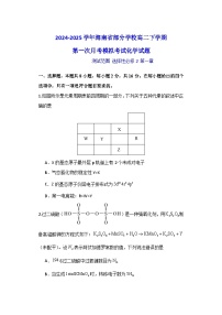 海南省部分学校2024-2025学年高二下学期第一次月考模拟考试 化学试题（含解析）