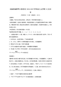 2024-2025学年河南省南阳市六校联考高二上学期12月月考化学试卷（解析版）