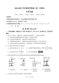 江苏盐城联盟校2025届高三下学期3月月考化学试题+答案