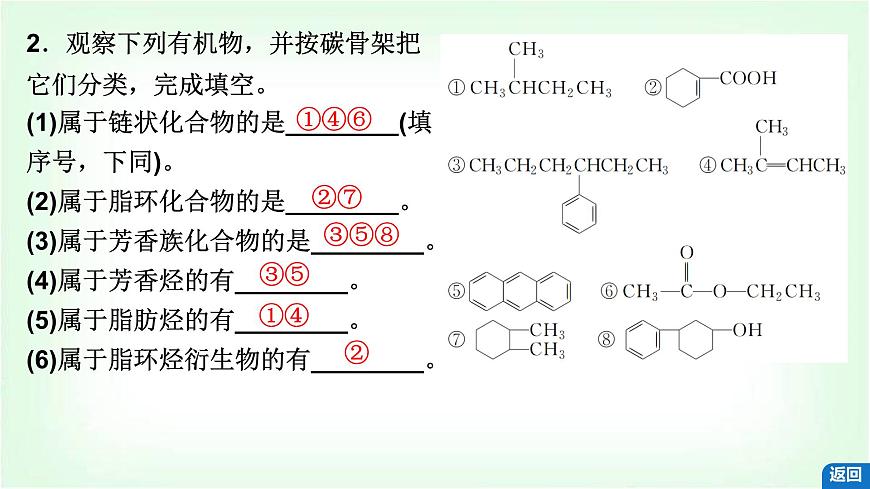 人教版高中化學選擇性必修3第一章有機化合物的結(jié)構(gòu)特點與研究方法第一節(jié)第1課時有機化合物的分類方法課件第8頁
