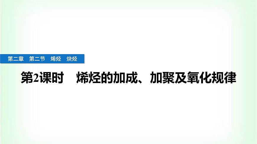 人教版高中化學(xué)選擇性必修3第二章烴第2課時(shí)烯烴的加成、加聚及氧化規(guī)律課件第1頁