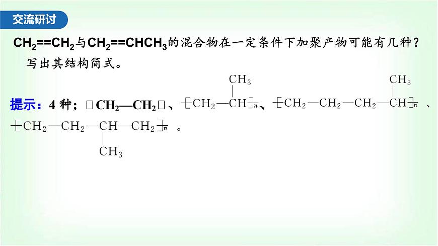 人教版高中化學選擇性必修3第五章合成高分子第一節(jié)合成高分子的基本方法課件第8頁