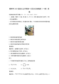 2025届重庆市高三上学期第一次联合诊断检测（一模）化学试卷（解析版）