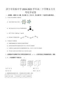 化学-山东省济宁市实验中学2024-2025学年高二下学期3月月考试题