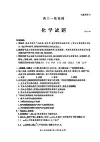 山东省泰安市2025届高三一轮检测（泰安一模）化学试题及答案