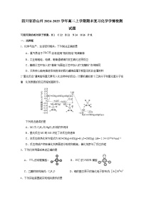 四川省涼山州2024-2025學(xué)年高二上冊(cè)期末復(fù)習(xí)化學(xué)學(xué)情檢測(cè)試題2（附答案）