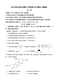 2025乐山一中高三下学期3月二模试题化学含答案