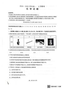 河南省新乡市、安阳市等部分学校2024-2025学年高一下学期3月联考化学试卷