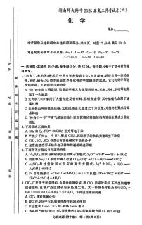 2025届湖南师大附中高三月考试卷（六）化学试题（含答案）