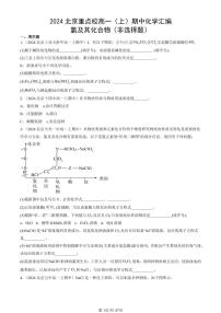 2024北京重点校高一（上）期中真题化学汇编：氯及其化合物（非选择题）