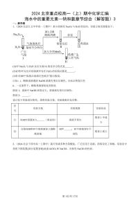 2024北京重点校高一（上）期中真题化学汇编：海水中的重要元素—钠和氯章节综合（解答题）3