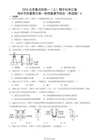2024北京重点校高一（上）期中真题化学汇编：海水中的重要元素—钠和氯章节综合（单选题）6
