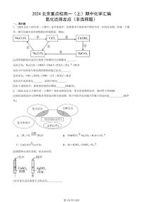 2024北京重点校高一(上)期中真题化学汇编:氧化还原反应(非选择题)